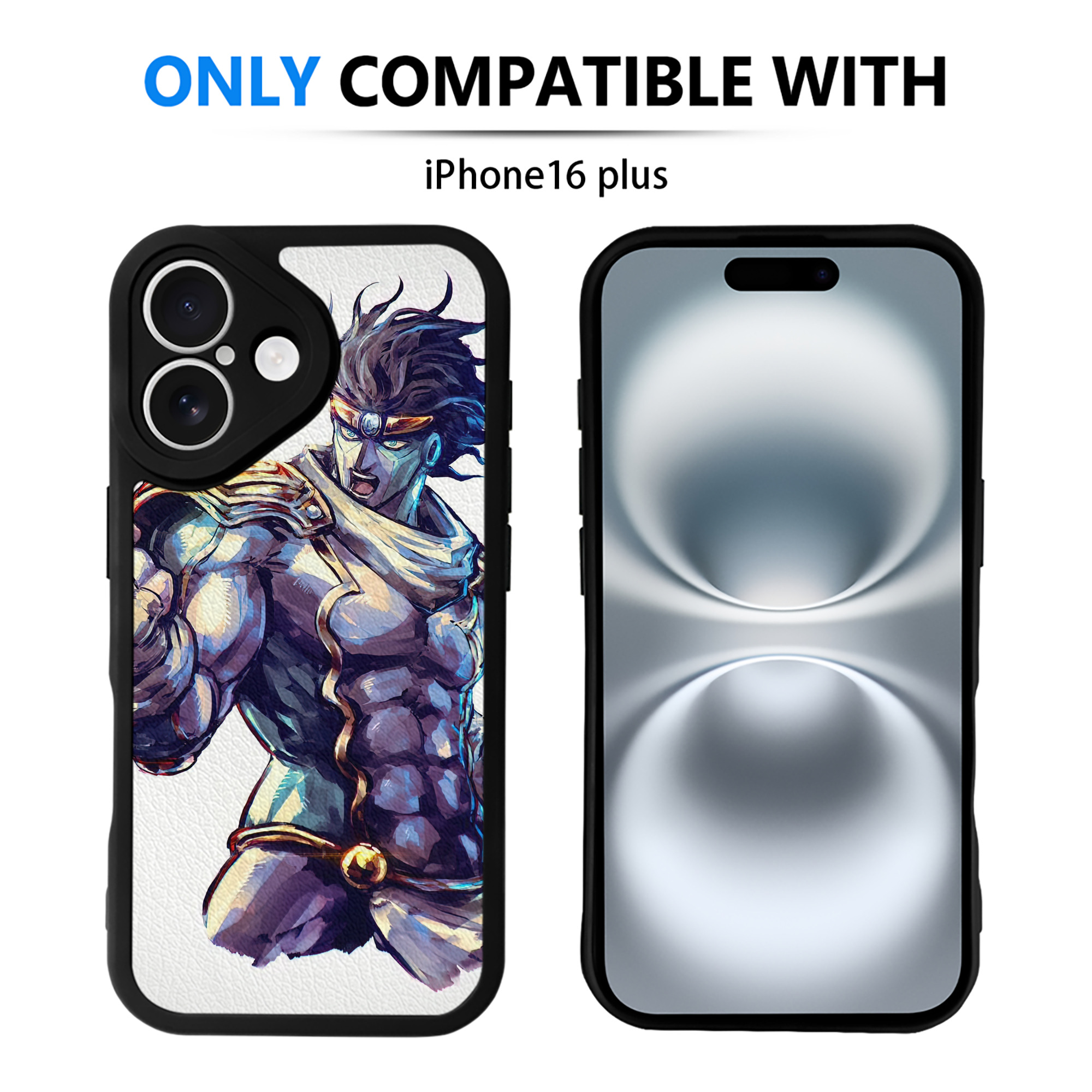 （画像用） ジョジョの奇妙な冒険 JoJo's Bizarre Adventure 【iPhone 16シリーズ対応】シリコンスマホケース（レザー調） 材質：シリコン